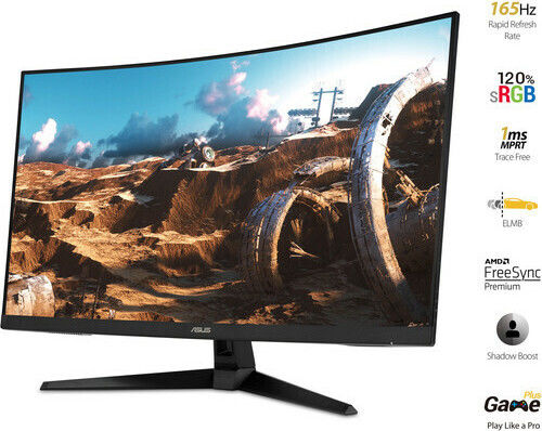 Asus VG328H1B VA Curved Gaming Monitor 31.5" FHD 1920x1080 165Hz - Image 2