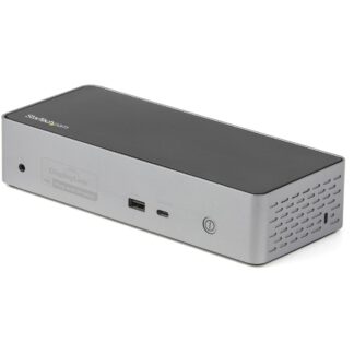 StarTech USB-C Docking Station με HDMI/DisplayPort 4K PD Ethernet και συνδεση 4 Οθονών Ασημί (DK31C4DPPDUE)