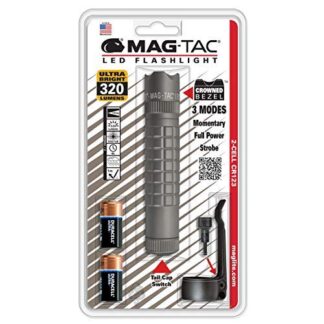 Maglite Mag-Tac crowned bezel Taschenlampe grau