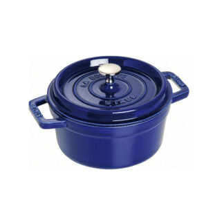 Staub Round Cocotte Βαθιά Κατσαρόλα από Μαντέμι 5.2lt / 24cm Dark Blue Κωδικός: 40510-284-0