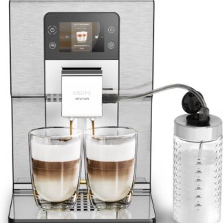 Krups Experience+ Αυτόματη Μηχανή Espresso 1550W Πίεσης 15bar με Μύλο Άλεσης Ασημί