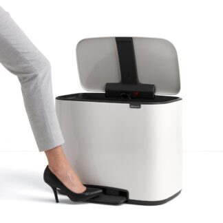 Brabantia Κάδος Απορριμμάτων Πλαστικός με Πεντάλ Λευκός 11lt