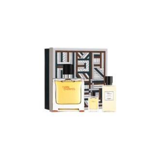 Το Hermès Terre D'hermès Pure Perfume Gift Set 3pcs Hermès Terre D'hermès Pure Perfume 75ml + Miniatura 15ml + Gel De Banho 40ml.