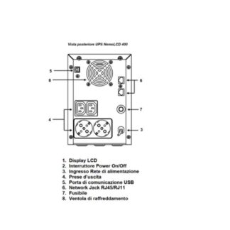 LINE INTERACTIVE CON DISPLAY LCD E USB 4000 VA 1800 W 2 IEC + 2 SHUKO