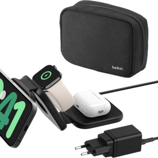 BOOSTCHARGE PRO 3IN1 FOLDING TRAVEL WIRELESS CHARGING PAD WITH QI2MAGNETIC 15W