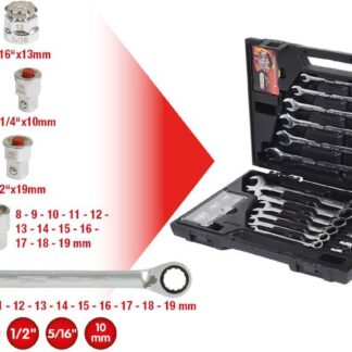 KS Tools GEARplus RINGSTOP Ratchet Ring Spanner-Set