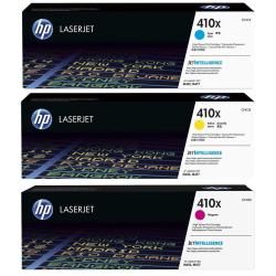 HP 410X Γνήσιο Multipack Toner Laser Εκτυπωτή Κίτρινο/Κυανό/Ματζέντα High Yield 3τμχ (CF252XM)
