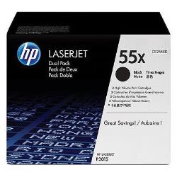 55X HP LASERJET DUAL PACK BLACK PRINT CARTRIDGE FOR ENTERPRISE P3015