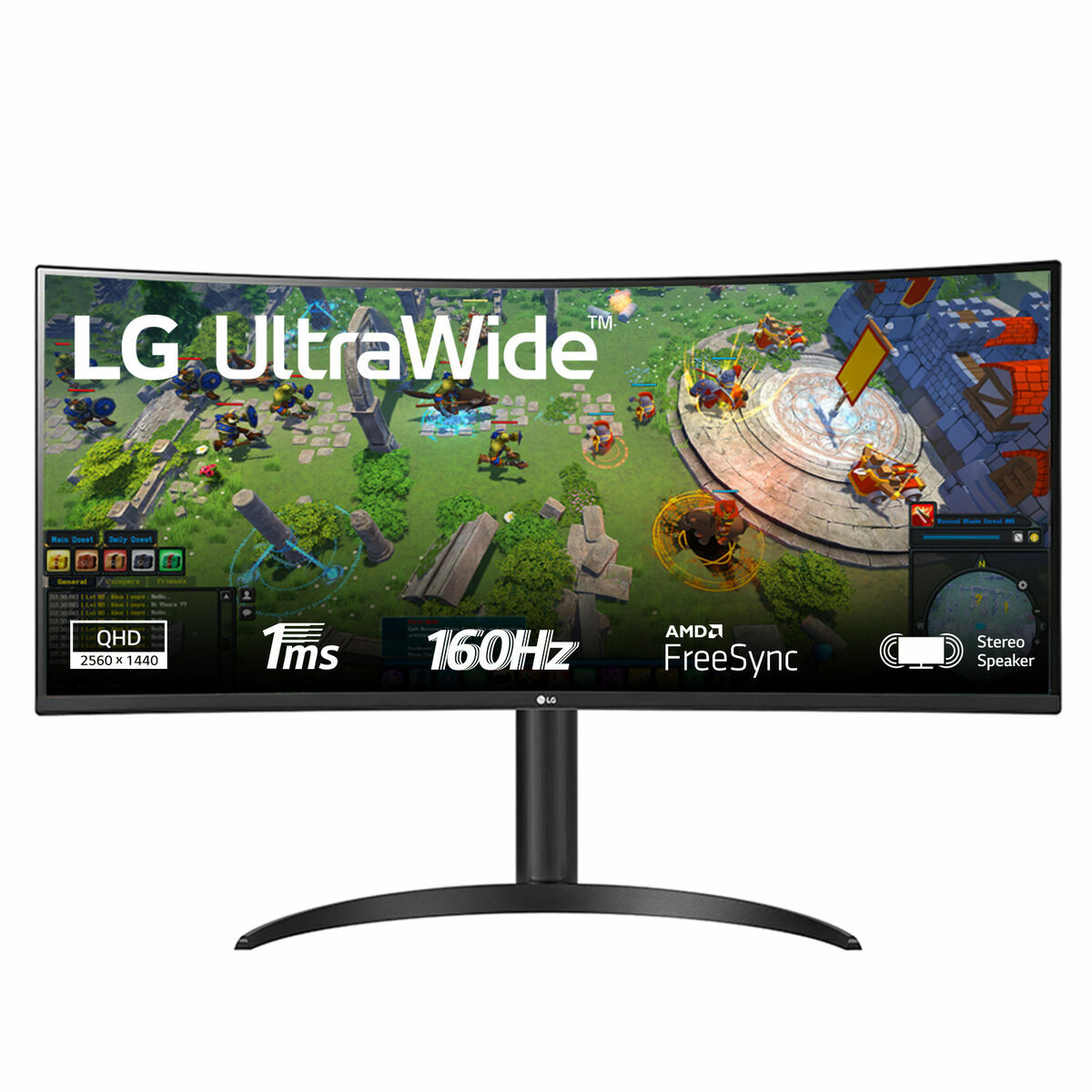 LG 34WP65CP-B Ultrawide VA HDR Curved Gaming Monitor 34" QHD 3440x1440 160Hz με Χρόνο Απόκρισης 5ms GTG