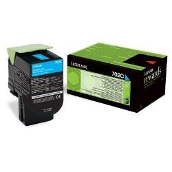 Lexmark 702C Γνήσιο Toner Laser Εκτυπωτή Κυανό Return Program 1000 Σελίδων (70C20C0)