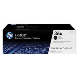 HP 36A Γνήσιο Multipack Toner Laser Εκτυπωτή Μαύρο 2τμχ (CB436AD)