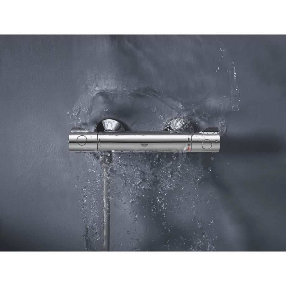 Grohe Grohtherm 800 Μπαταρία Ντουζιέρας Θερμοστατική Ασημί Κωδικός: 34558000 - Image 3