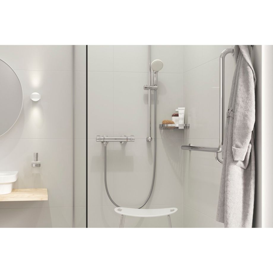 Grohe Grohtherm 800 Μπαταρία Ντουζιέρας Θερμοστατική Ασημί Κωδικός: 34558000 - Image 4