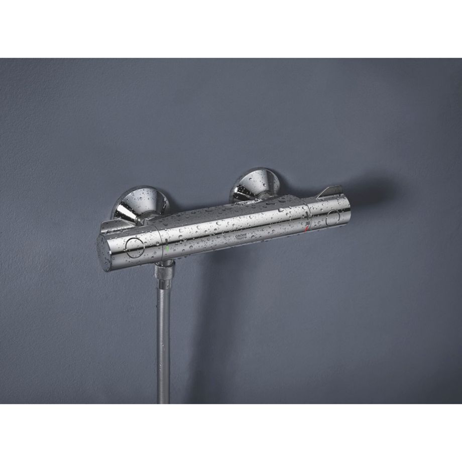 Grohe Grohtherm 800 Μπαταρία Ντουζιέρας Θερμοστατική Ασημί Κωδικός: 34558000 - Image 5