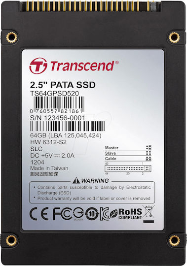 TS64GPSD330 - SSD 2.5" da 64GB, PATA, MLC - Image 2