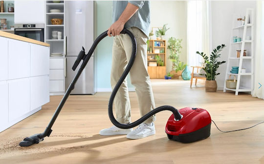 Bosch BGD38RD1H Ηλεκτρική Σκούπα 600W με Κάδο 4lt Κόκκινη - Image 2