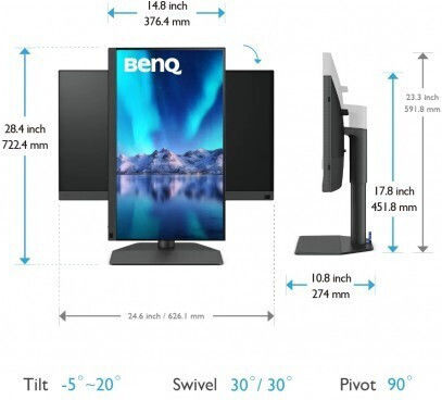 BenQ PhotoVue SW272U IPS HDR Monitor 27" 4K 3840x2160 με Χρόνο Απόκρισης 5ms GTG - Image 7