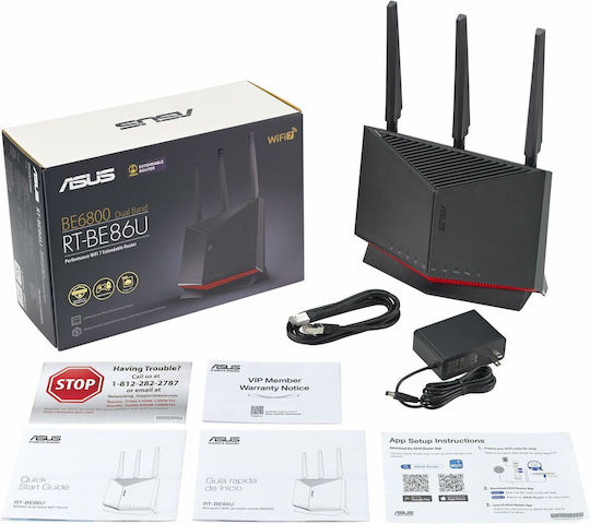 Asus RT-BE86U v1 Ασύρματο Router Wi‑Fi 7 με 5 Θύρες Ethernet - Image 6