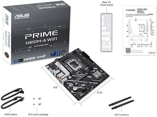 Asus Prime H810M-A WIFI Motherboard Micro ATX με Intel 1851 Socket - Image 3