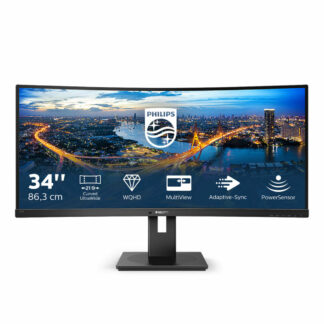 Philips B 345B1C Ultrawide VA Curved Monitor 34" QHD 3440x1440 με Χρόνο Απόκρισης 5ms GTG