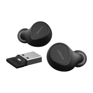 Jabra Evolve2 Buds USB-A MS Bluetooth Handsfree Ακουστικά με Αντοχή στον Ιδρώτα και Θήκη Φόρτισης Μαύρα