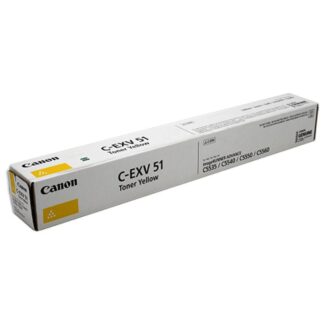 Canon C-EXV51 Γνήσιο Toner Laser Εκτυπωτή Κίτρινο 60000 Σελίδων (0484C002)