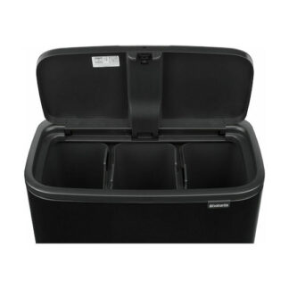 Brabantia Bo Κάδος Απορριμμάτων Πλαστικός Black Matt 11lt