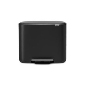 Brabantia Bo Κάδος Ανακύκλωσης Μαύρος με Πεντάλ 33lt