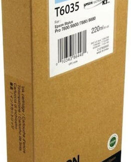 Epson T6035 Γνήσιο Μελάνι Εκτυπωτή InkJet Ανοιχτό Κυανό (C13T603500)