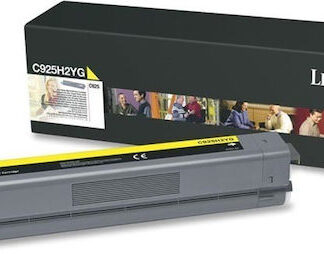 Lexmark C925H2YG Γνήσιο Toner Laser Εκτυπωτή Κίτρινο High Yield 7500 Σελίδων
