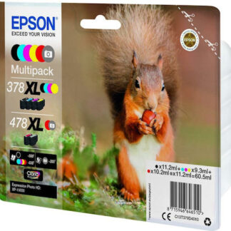 Epson 478XL Γνήσιο Πακέτο 6 Μελανιών Εκτυπωτή InkJet Photo Γκρι / Κίτρινο / Κυανό / Κόκκινο / Ματζέντα / Μαύρο (C13T379D4010)
