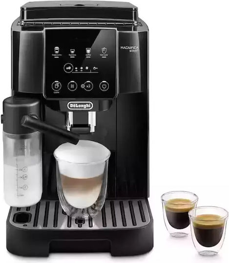 De'Longhi Magnifica Start Αυτόματη Μηχανή Espresso 1450W Πίεσης 15bar για Cappuccino με Μύλο Άλεσης Μαύρη