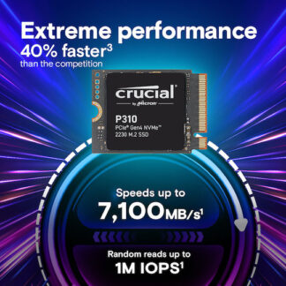 Crucial P310 SSD 1TB M.2 NVMe PCI Express 4.0 Κωδικός: CT1000P310SSD2