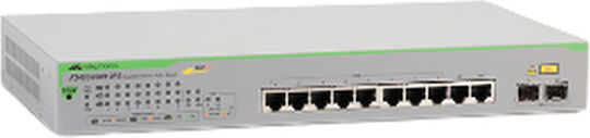 Allied Telesis AT-GS950/10PS v2 Unmanaged L2 PoE++ Switch με 8 Θύρες Gigabit (1Gbps) Ethernet και 2 SFP Θύρες - Image 2