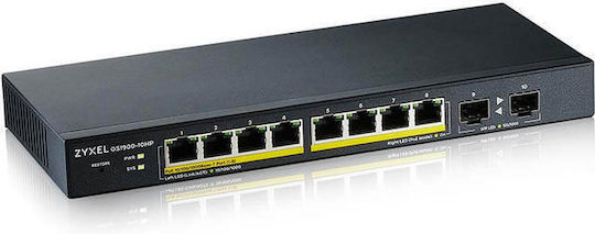 Zyxel GS1900-10HP v2 Managed L2 PoE+ Switch με 8 Θύρες Gigabit (1Gbps) Ethernet και 2 SFP Θύρες - Image 4