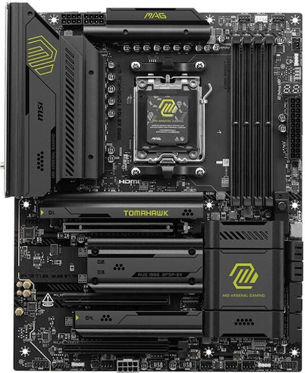 MSI MAG X870E Tomahawk WIFI Motherboard ATX με AMD AM5 Socket - Image 3