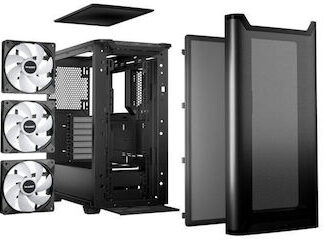 Be Quiet Pure Base 501 LX Gaming Midi Tower Κουτί Υπολογιστή με Πλαϊνό Παράθυρο και RGB Φωτισμό Μαύρο