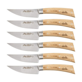 Laguiole Jean Dubost Steak Knife Set 6pcs., Oak Wood