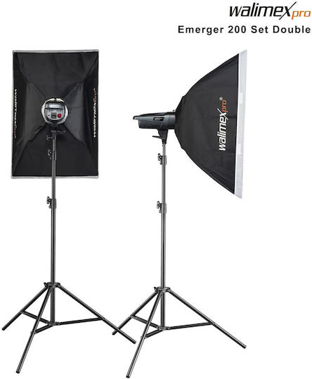Walimex Pro Emerger 200 Set Double Kit Φωτισμού Κωδικός: 23378