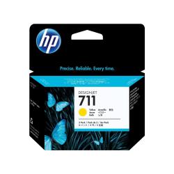 HP 711 Γνήσιο Πακέτο 3 Μελανιών Εκτυπωτή InkJet Κίτρινο (CZ136A)