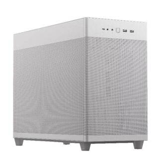 Asus Prime AP201 Gaming Micro Tower Κουτί Υπολογιστή με Πλαϊνό Παράθυρο Mesh White Edition