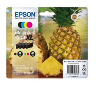 Epson 604XL Γνήσιο Πακέτο 4 Μελανιών Εκτυπωτή InkJet Κίτρινο / Κυανό / Ματζέντα / Μαύρο (C13T10H94010)