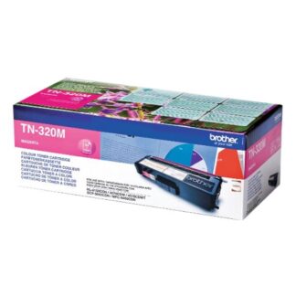 Brother TN-320M Γνήσιο Toner Laser Εκτυπωτή Ματζέντα 1500 Σελίδων (TN-320M)