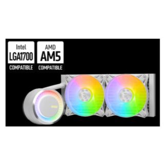 MSI MAG CoreLiquid E240 Υδρόψυξη Επεξεργαστή Διπλού Ανεμιστήρα 120mm για Socket AM4/AM5/1700/1200/115x με ARGB Φωτισμό Λευκή