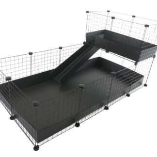 C&C modular cage one-storey 4x2 + Loft 2x1 + Black ramp