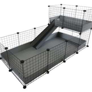 C&C Modular Cage 4x2μ. & Loft 2x1μ. Γκρι xx
