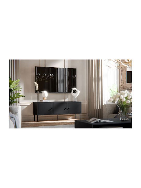 Μπουφές Palazzo Ξύλινος Black Matt 151x40x60cm