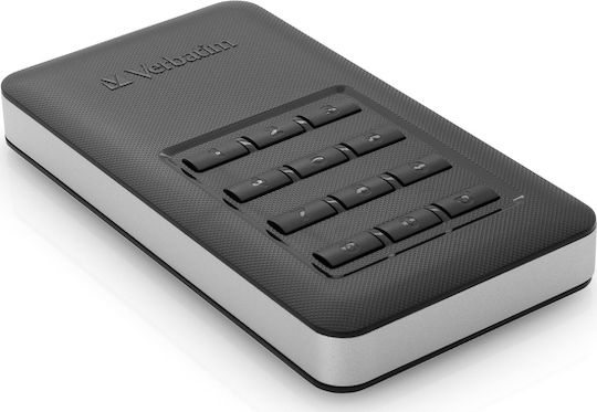 Verbatim Store 'n' Go Secure with Keypad Access USB 3.1 / USB-C Εξωτερικός SSD 256GB 2.5" Μαύρο