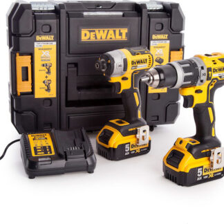 Dewalt Σετ Κρουστικό Δραπανοκατσάβιδο & Παλμικό Κατσαβίδι 18V με 2 Μπαταρίες 5Ah και Θήκη Κωδικός: DCK266P2T