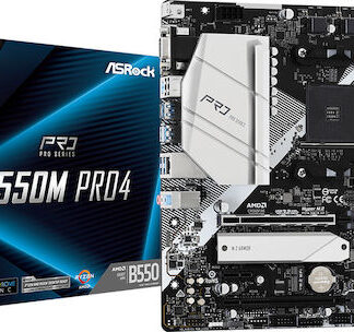 ASRock B550M Pro4 Motherboard Micro ATX με AMD AM4 Socket